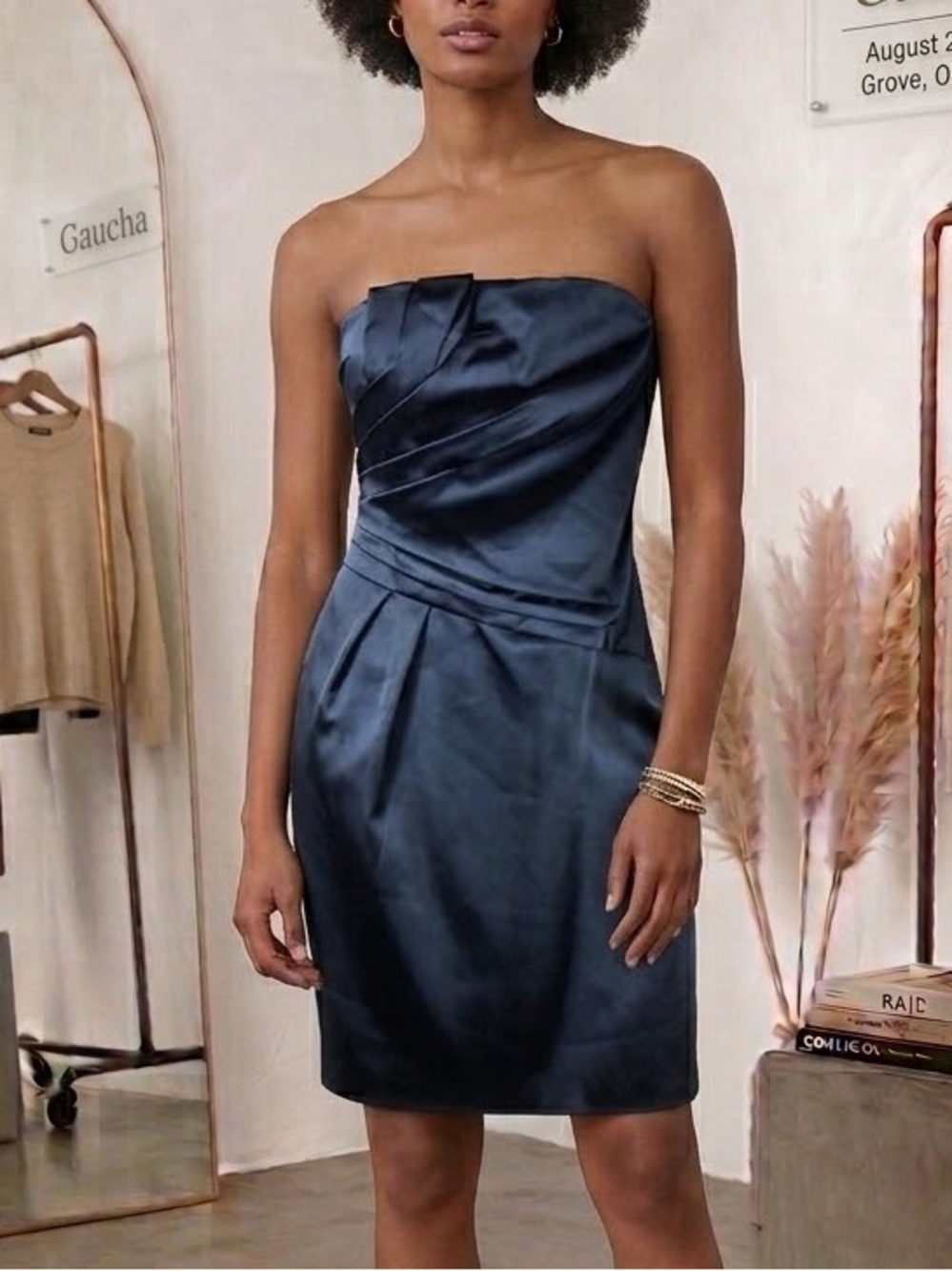 White House Black Market Black Strapless Dress